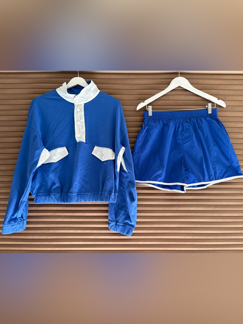 Blue Two-Piece Women's  Set